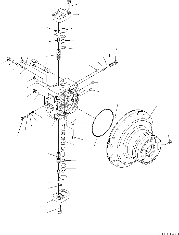 Схема запчастей Komatsu PC160LC-7E0 - МОТОР ХОДА (/) ОСНОВН. КОМПОНЕНТЫ И РЕМКОМПЛЕКТЫ