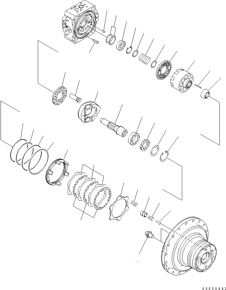 Схема запчастей Komatsu PC160LC-7E0 - МОТОР ХОДА (/) ОСНОВН. КОМПОНЕНТЫ И РЕМКОМПЛЕКТЫ