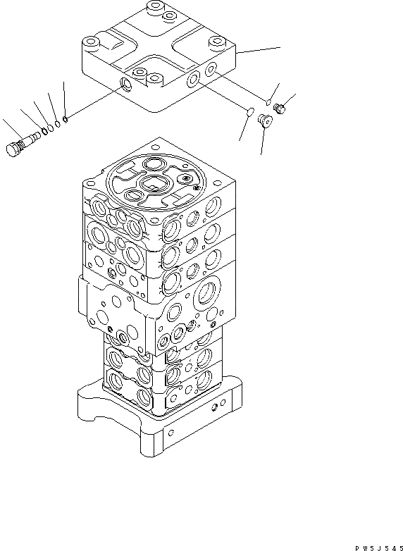 Схема запчастей Komatsu PC160LC-7E0 - ОСНОВН. КЛАПАН (-КЛАПАН) (/) ОСНОВН. КОМПОНЕНТЫ И РЕМКОМПЛЕКТЫ