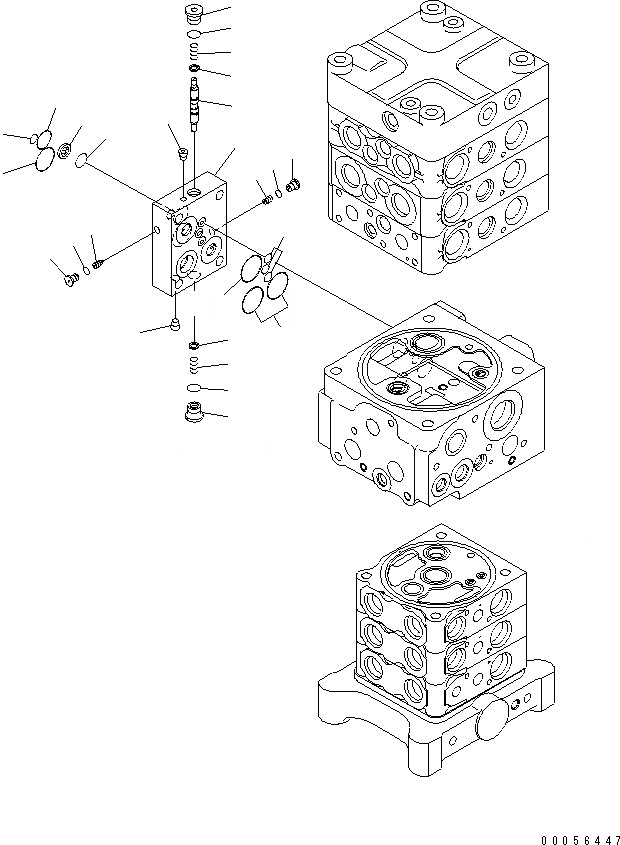 Схема запчастей Komatsu PC160LC-7E0 - ОСНОВН. КЛАПАН (-КЛАПАН) (/) ОСНОВН. КОМПОНЕНТЫ И РЕМКОМПЛЕКТЫ