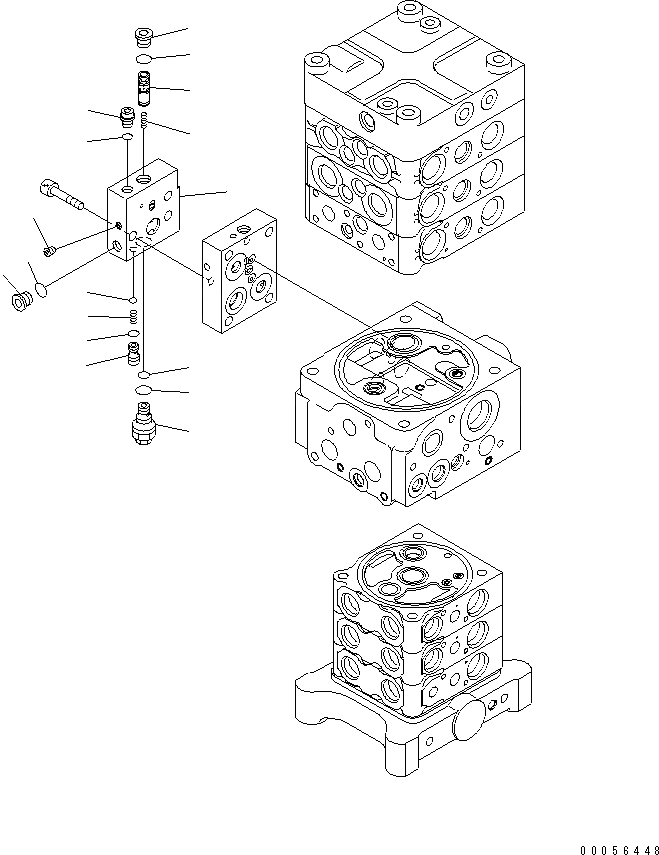 Схема запчастей Komatsu PC160LC-7E0 - ОСНОВН. КЛАПАН (-КЛАПАН) (/) ОСНОВН. КОМПОНЕНТЫ И РЕМКОМПЛЕКТЫ