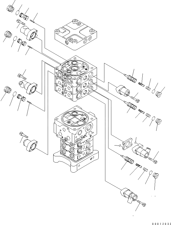 Схема запчастей Komatsu PC160LC-7E0 - ОСНОВН. КЛАПАН (-КЛАПАН) (/) (С РУКОЯТЬ СТОПОРН. КЛАПАН) ОСНОВН. КОМПОНЕНТЫ И РЕМКОМПЛЕКТЫ