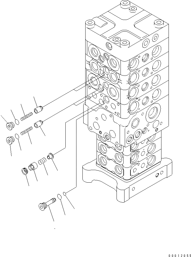 Схема запчастей Komatsu PC160LC-7E0 - ОСНОВН. КЛАПАН (7-КЛАПАН) (/8) ОСНОВН. КОМПОНЕНТЫ И РЕМКОМПЛЕКТЫ