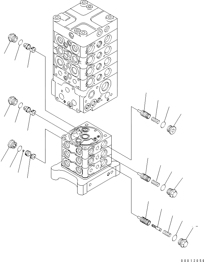 Схема запчастей Komatsu PC160LC-7E0 - ОСНОВН. КЛАПАН (7-КЛАПАН) (/8) ОСНОВН. КОМПОНЕНТЫ И РЕМКОМПЛЕКТЫ