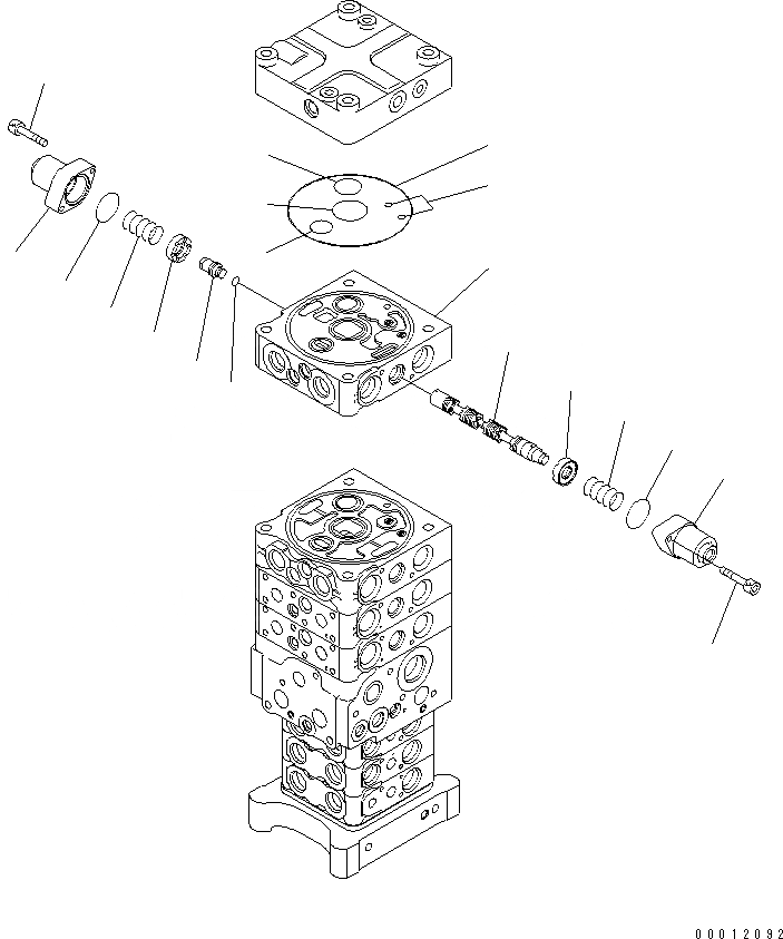 Схема запчастей Komatsu PC160LC-7E0 - ОСНОВН. КЛАПАН (7-КЛАПАН) (7/9) (С РУКОЯТЬ СТОПОРН. КЛАПАН) ОСНОВН. КОМПОНЕНТЫ И РЕМКОМПЛЕКТЫ