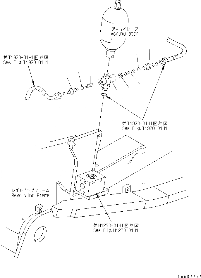 Схема запчастей Komatsu PC160LC-7E0 - КЛАПАН (ДЛЯ АККУМУЛЯТОРА) (С ГИДРОМОЛОТОМ ТРУБЫ)(№-) ОСНОВН. КОМПОНЕНТЫ И РЕМКОМПЛЕКТЫ