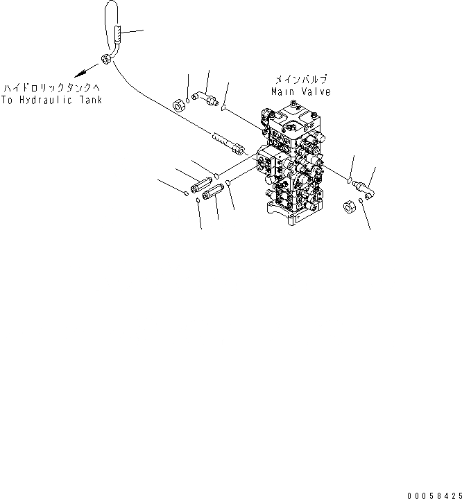 Схема запчастей Komatsu PC160LC-7-E0 - ГИДРОЛИНИЯ РУКОЯТИ И КОВША(С СТОПОРН. КЛАПАН) (ДЛЯ KA) (БЕЗ СТРЕЛЫ) ГИДРАВЛИКА