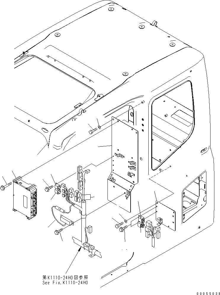 Схема запчастей Komatsu PC160LC-7-E0 - ОСНОВН. КОНСТРУКЦИЯ (КАБИНА) (ПАНЕЛЬ) (АНТИВАНДАЛЬН.) КАБИНА ОПЕРАТОРА И СИСТЕМА УПРАВЛЕНИЯ