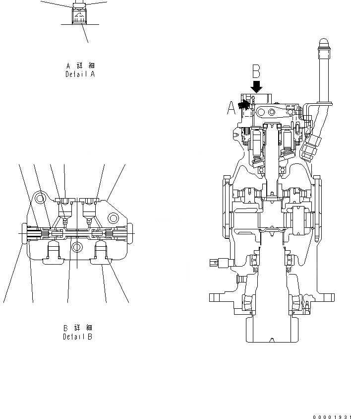 Схема запчастей Komatsu PC160LC-7-E0 - КЛАПАН (ДЛЯ МОТОР ПОВОРОТА) ОСНОВН. КОМПОНЕНТЫ И РЕМКОМПЛЕКТЫ
