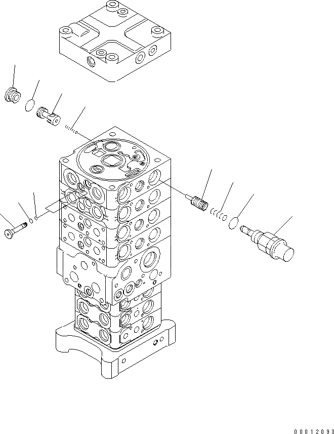 Схема запчастей Komatsu PC160LC-7-E0 - ОСНОВН. КЛАПАН (7-КЛАПАН) (8/9) (С РУКОЯТЬ СТОПОРН. КЛАПАН) ОСНОВН. КОМПОНЕНТЫ И РЕМКОМПЛЕКТЫ