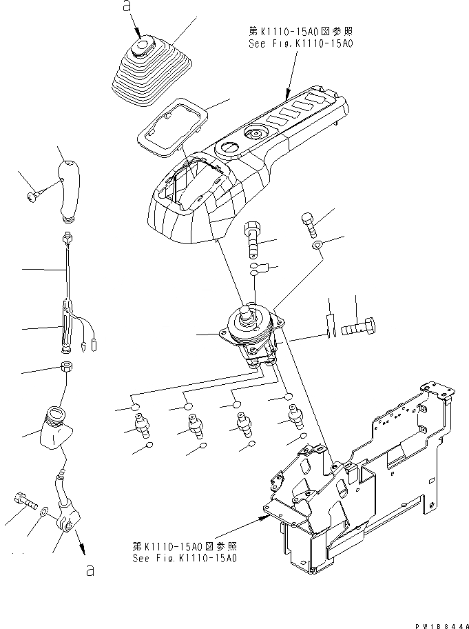 Схема запчастей Komatsu PC160LC-7 - ОСНОВН. КОНСТРУКЦИЯ (РЫЧАГ И КЛАПАН) (ПРАВ.)(№-) КАБИНА ОПЕРАТОРА И СИСТЕМА УПРАВЛЕНИЯ
