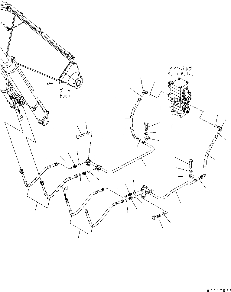 Схема запчастей Komatsu PC160LC-7K - ГИДРОЛИНИЯ СТРЕЛЫ (2 ЧАСТИ СТРЕЛА) ГИДРАВЛИКА