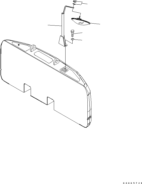 Схема запчастей Komatsu PC160LC-7K - ЗАДН. НИЖН. VIEW MIRROR ЧАСТИ КОРПУСА