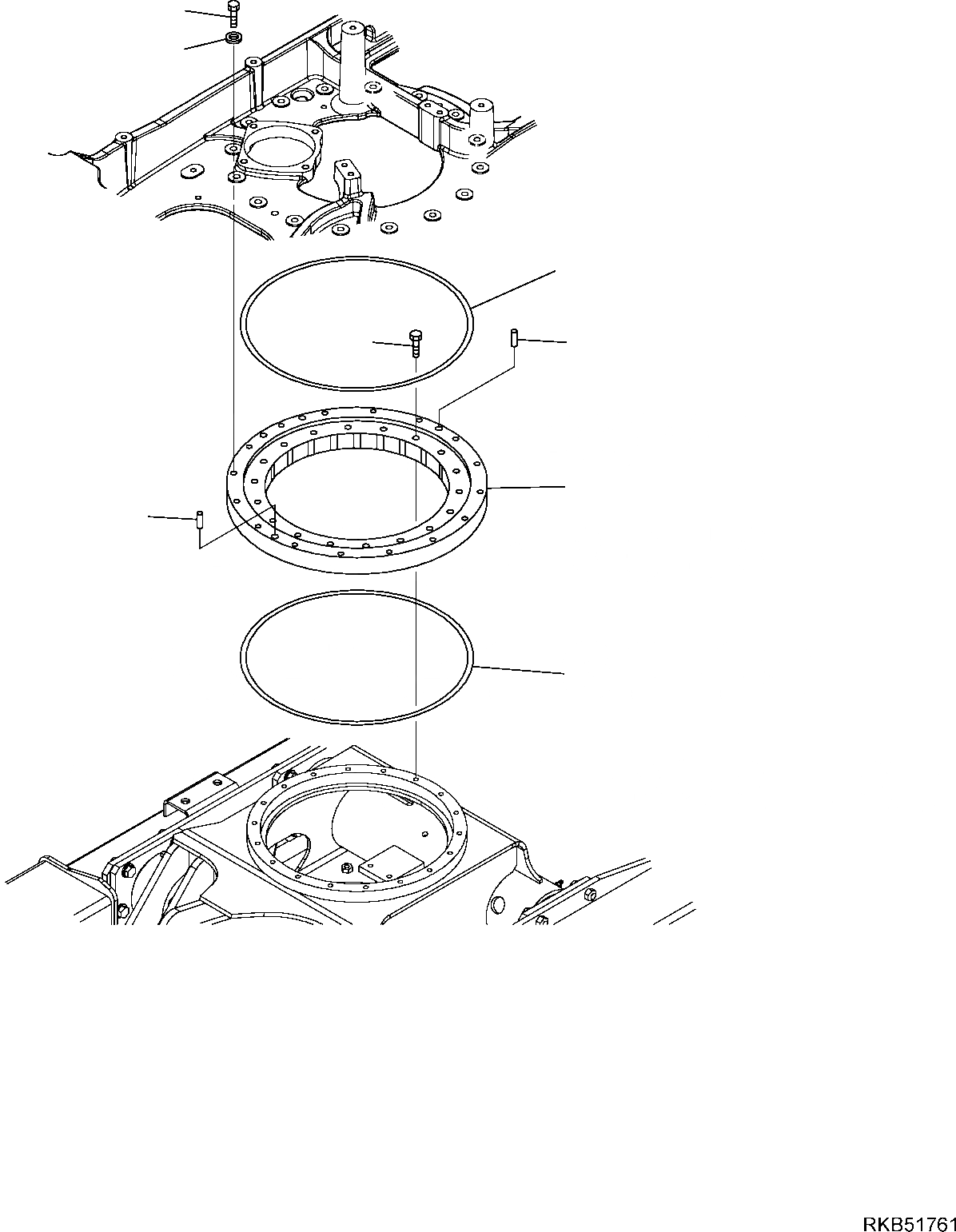 Схема запчастей Komatsu PC16R-3 - ПОВОРОТН. КРУГ ПОВОРОТН. КРУГ И МЕХАНИЗМ ПОВОРОТА
