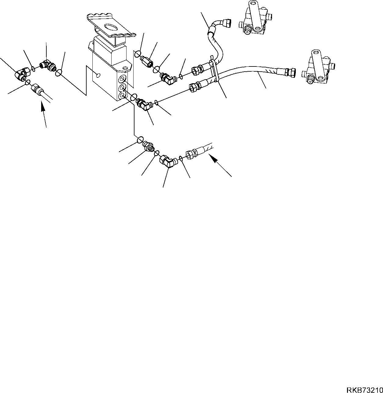 Схема запчастей Komatsu PC16R-3 - ГИДРОЛИНИЯ (ПОВОРОТ СТРЕЛЫ КЛАПАН PPCЛИНИЯ) (/) РАБОЧЕЕ ОБОРУДОВАНИЕ ГИДРАВЛИКА