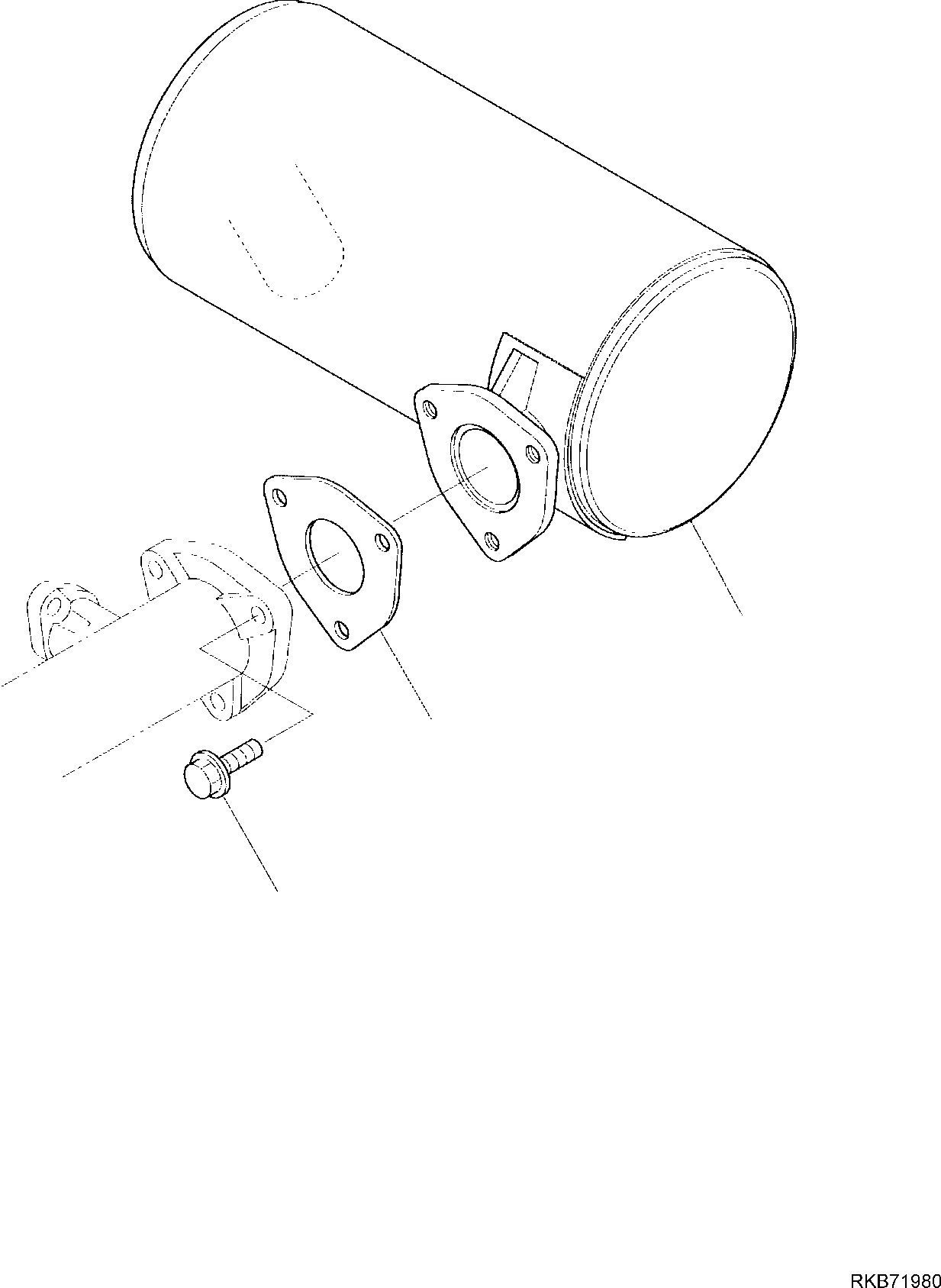 Схема запчастей Komatsu PC16R-3 HS - ГЛУШИТЕЛЬ ДВИГАТЕЛЬ БЛОК