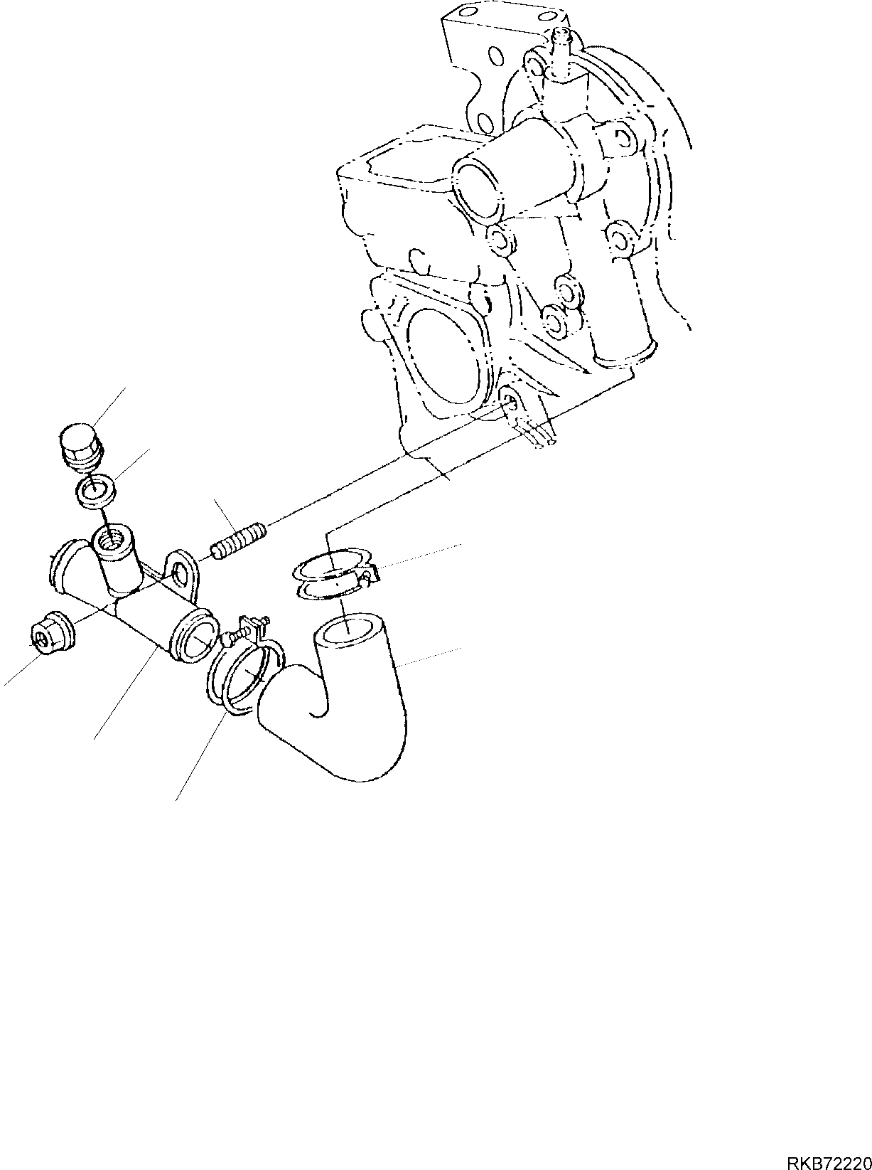 Схема запчастей Komatsu PC16R-3 HS - СИСТЕМА ОХЛАЖДЕНИЯ ДВИГАТЕЛЬ БЛОК