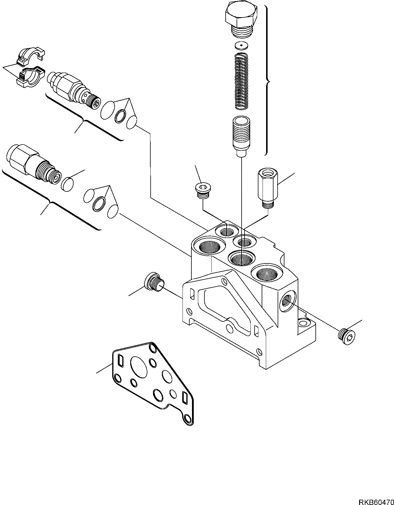 Схема запчастей Komatsu PC16R-3 HS - УПРАВЛЯЮЩ. КЛАПАН (/) РАБОЧЕЕ ОБОРУДОВАНИЕ ГИДРАВЛИКА