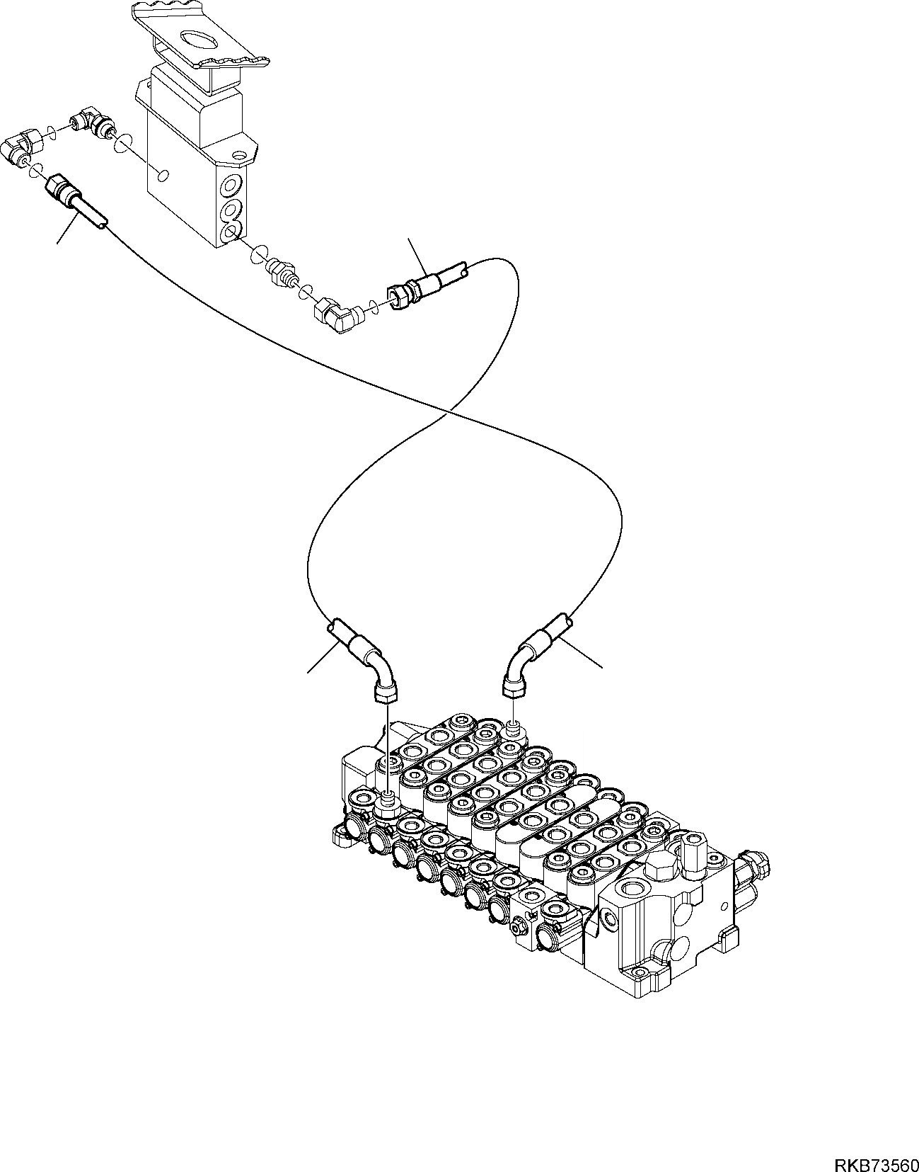 Схема запчастей Komatsu PC16R-3 HS - ГИДРОЛИНИЯ (ПОВОРОТ СТРЕЛЫ КЛАПАН PPCЛИНИЯ) (/) РАБОЧЕЕ ОБОРУДОВАНИЕ ГИДРАВЛИКА