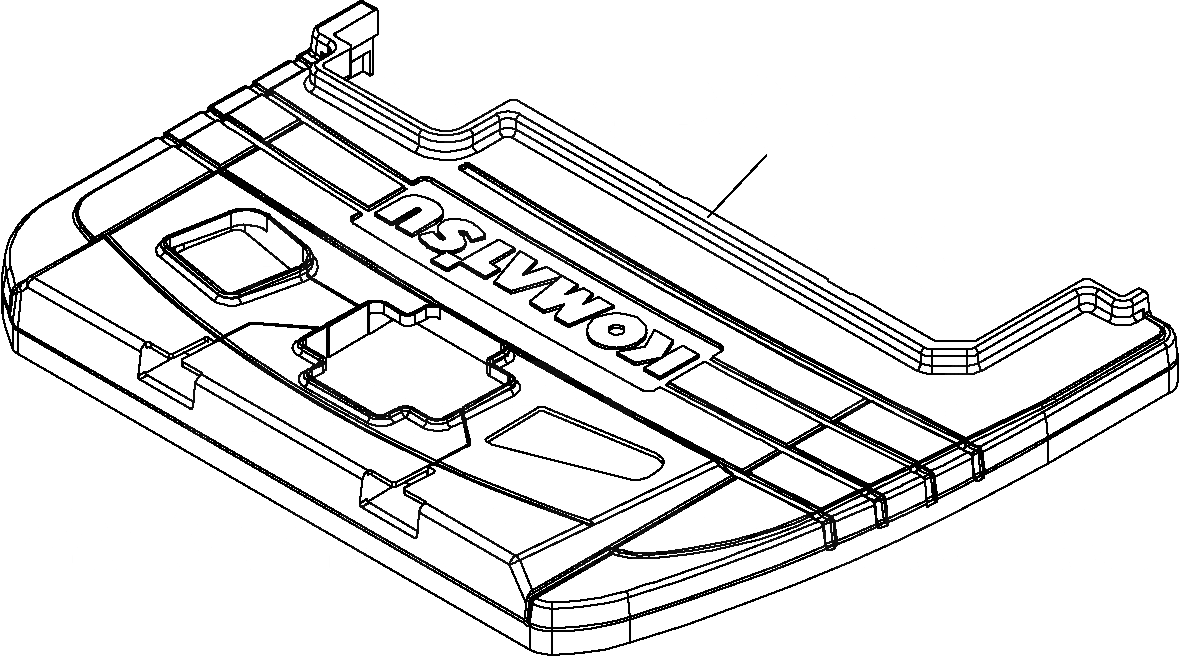 Схема запчастей Komatsu PC16R-2 - ПОКРЫТИЕ ПОЛА(ДЛЯ НАВЕСА) ЧАСТИ КОРПУСА И КАБИНА