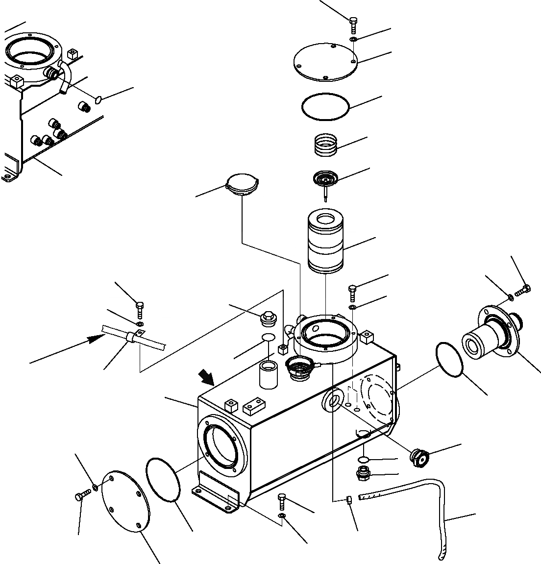 Схема запчастей Komatsu PC16R-2 - ГИДРАВЛ МАСЛ. БАК РАБОЧЕЕ ОБОРУДОВАНИЕ ГИДРАВЛИКА