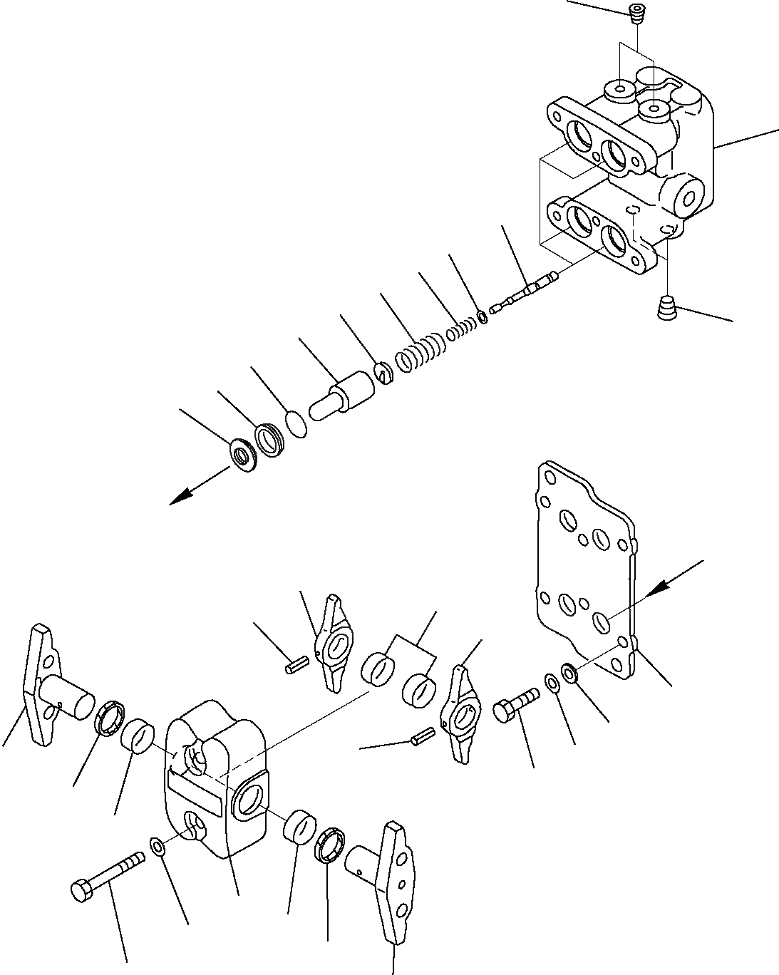 Схема запчастей Komatsu PC16R-2 - PPC КЛАПАН, TRANSLATION РАБОЧЕЕ ОБОРУДОВАНИЕ ГИДРАВЛИКА