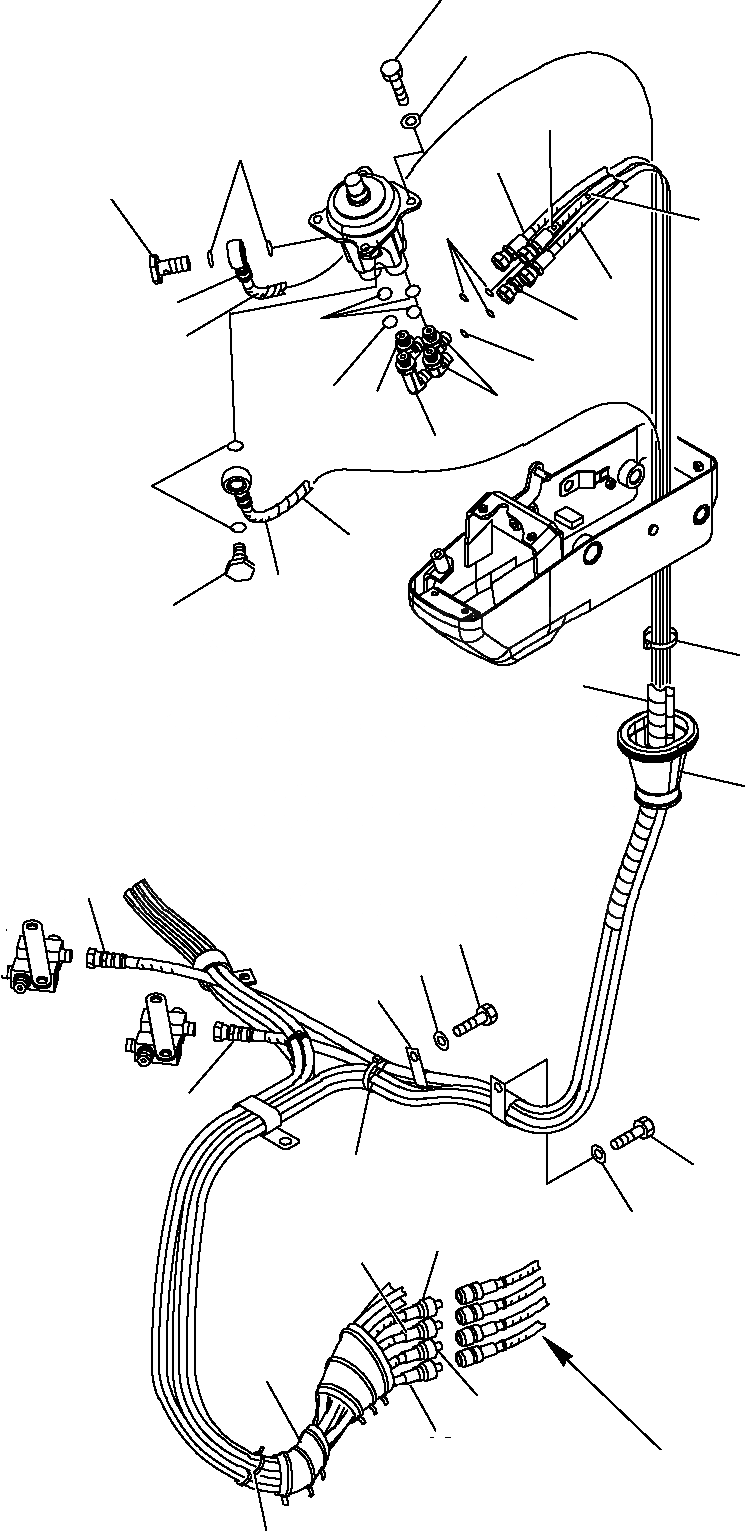 Схема запчастей Komatsu PC16R-2 - ГИДРОЛИНИЯ (ЛЕВ. SERVOCONTRO ЛИНИЯ) РАБОЧЕЕ ОБОРУДОВАНИЕ ГИДРАВЛИКА