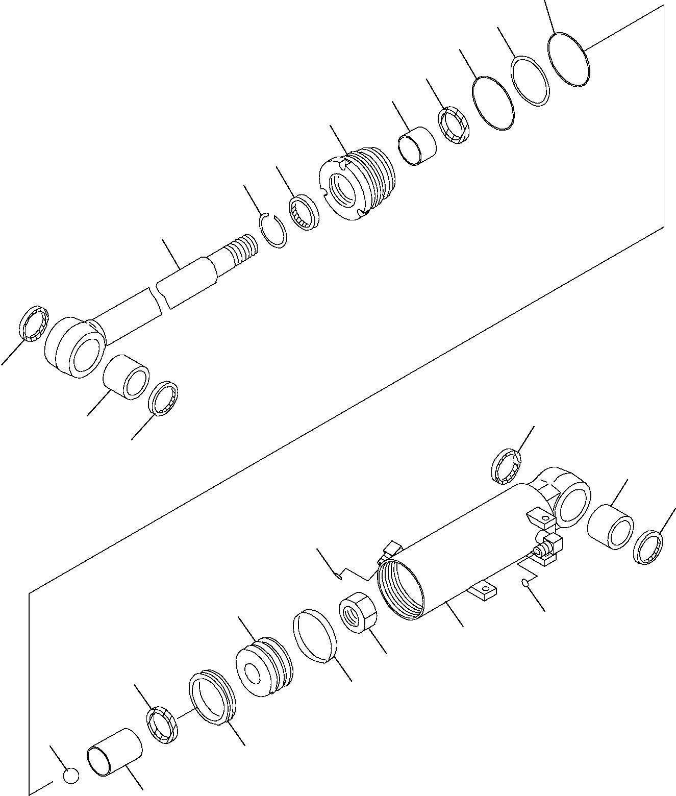 Схема запчастей Komatsu PC16R-2 - ЦИЛИНДР ОТВАЛА РАБОЧЕЕ ОБОРУДОВАНИЕ