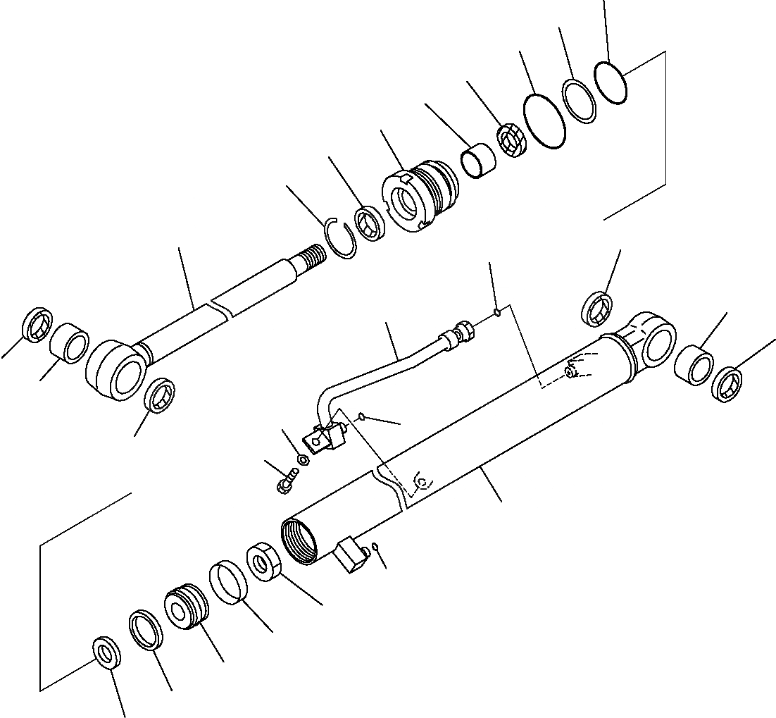 Схема запчастей Komatsu PC16R-2 - ЦИЛИНДР РУКОЯТИ РАБОЧЕЕ ОБОРУДОВАНИЕ