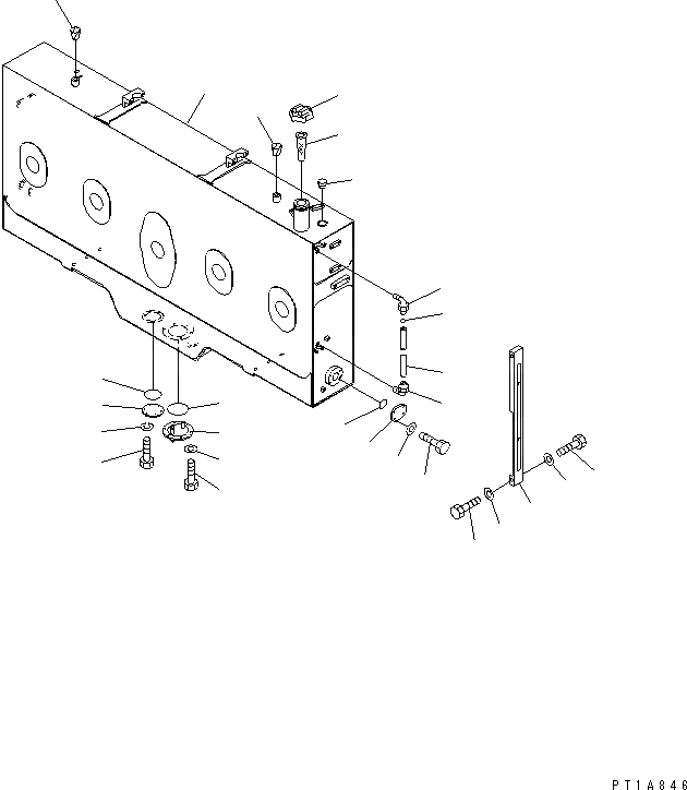 Схема запчастей Komatsu PC1800-6 - ТОПЛИВН. БАК. (С QUICK CHAGER)(№-999) ТОПЛИВН. БАК. AND КОМПОНЕНТЫ