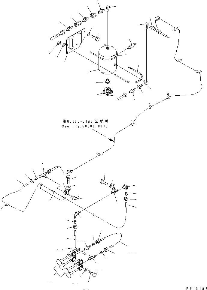 Схема запчастей Komatsu PC1800-6 - ВОЗД. СИСТЕМА(№-999) ВОЗД. СИСТЕМА