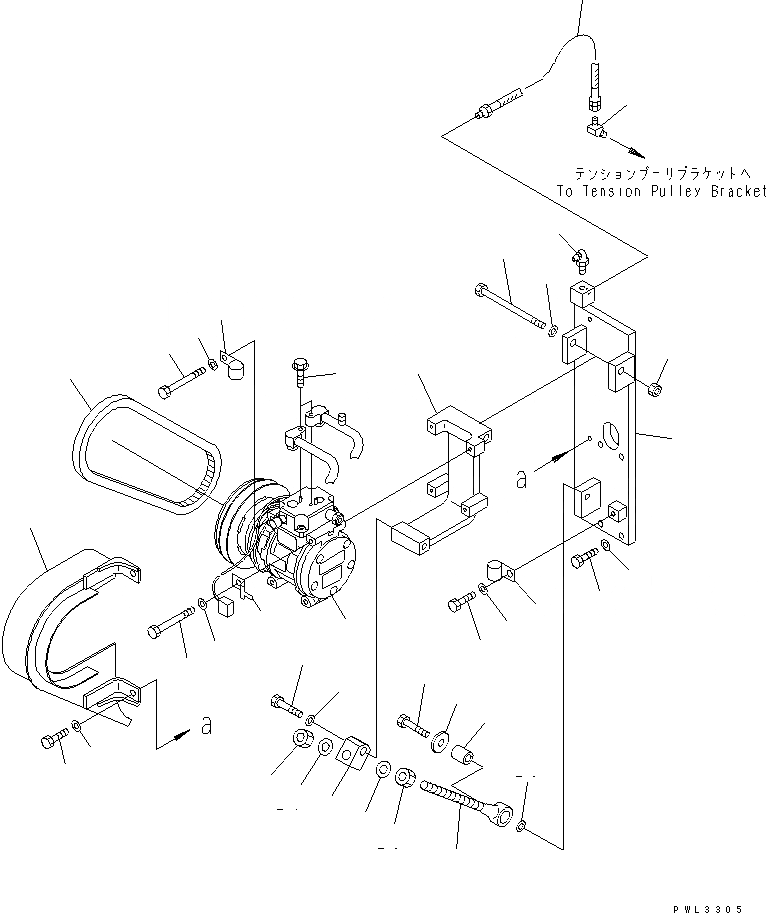 Схема запчастей Komatsu PC1800-6 - КОНДИЦ. ВОЗДУХА (КОМПРЕССОР)(№-999) КАБИНА ОПЕРАТОРА И СИСТЕМА УПРАВЛЕНИЯ