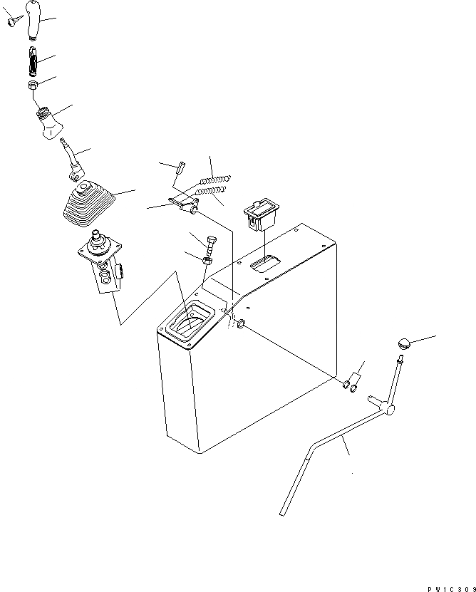 Схема запчастей Komatsu PC1800-6 - УПРАВЛ-Е СТОЙКА (РЫЧАГ) (ЛЕВ.) (ДЛЯ WRIST)(№-) КАБИНА ОПЕРАТОРА И СИСТЕМА УПРАВЛЕНИЯ