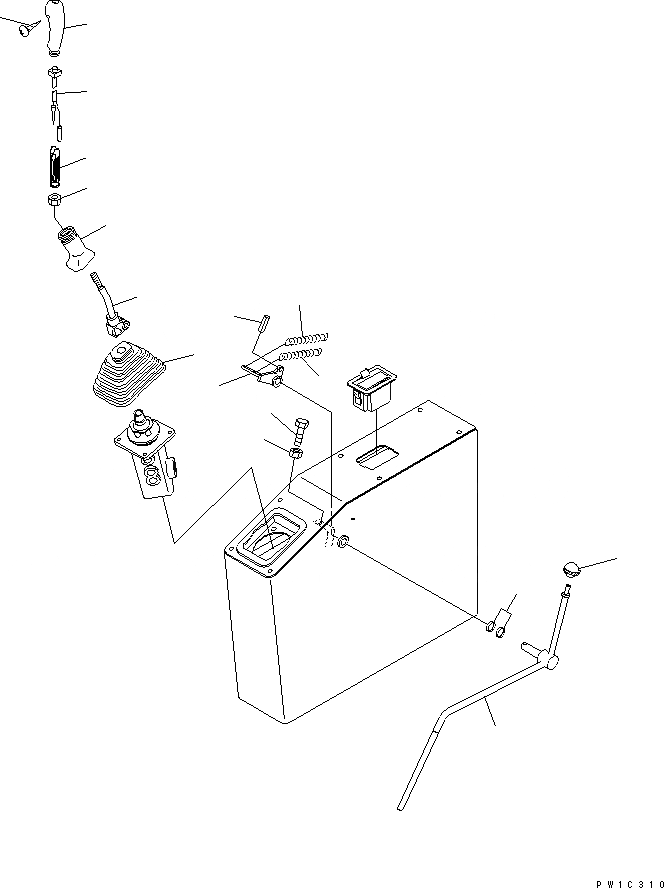 Схема запчастей Komatsu PC1800-6 - УПРАВЛ-Е СТОЙКА (РЫЧАГ) (ЛЕВ.) (ДЛЯ ПОГРУЗ.)(№-999) КАБИНА ОПЕРАТОРА И СИСТЕМА УПРАВЛЕНИЯ