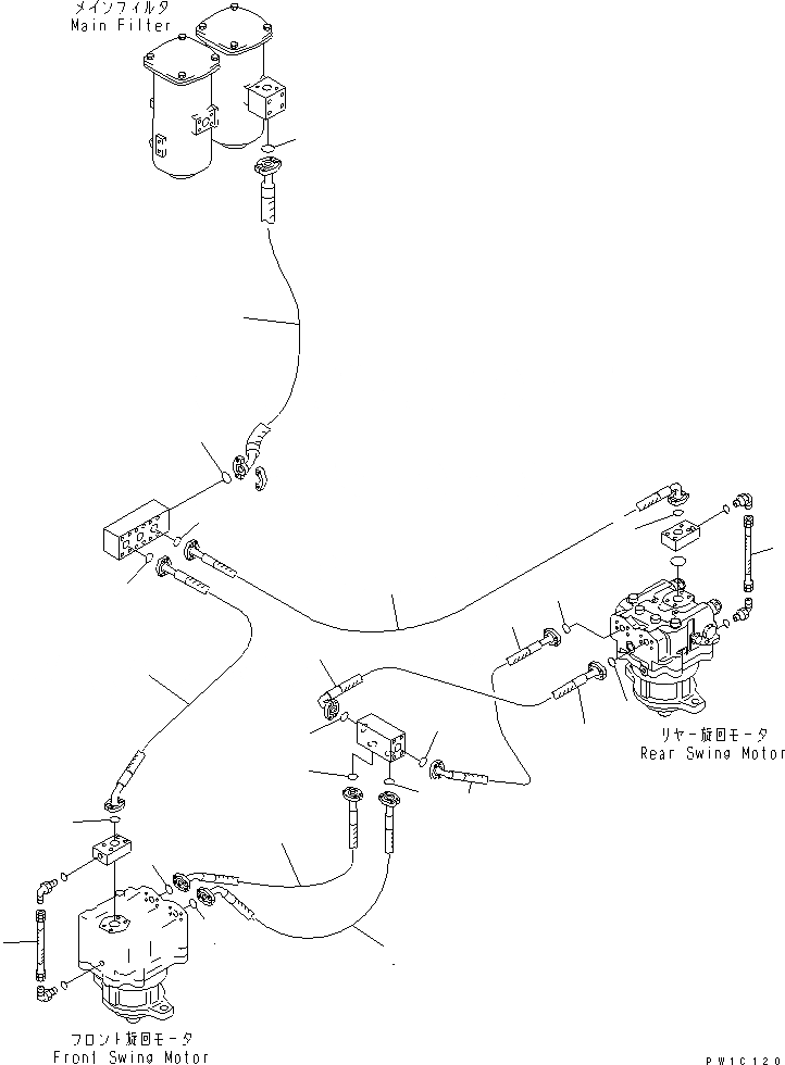 Схема запчастей Komatsu PC1800-6 - ХОЛОДН. КОМПЛЕКТ (ОСНОВН. И ГЛАВН. ШЛАНГИ¤/7) (-C СПЕЦ-Я)(№-) РАЗНОЕ
