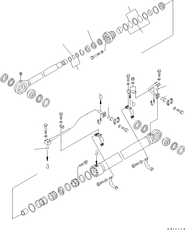 Схема запчастей Komatsu PC1800-6 - ХОЛОДН. КОМПЛЕКТ (ЦИЛИНДР¤/) (-C СПЕЦ-Я)(№-) РАЗНОЕ