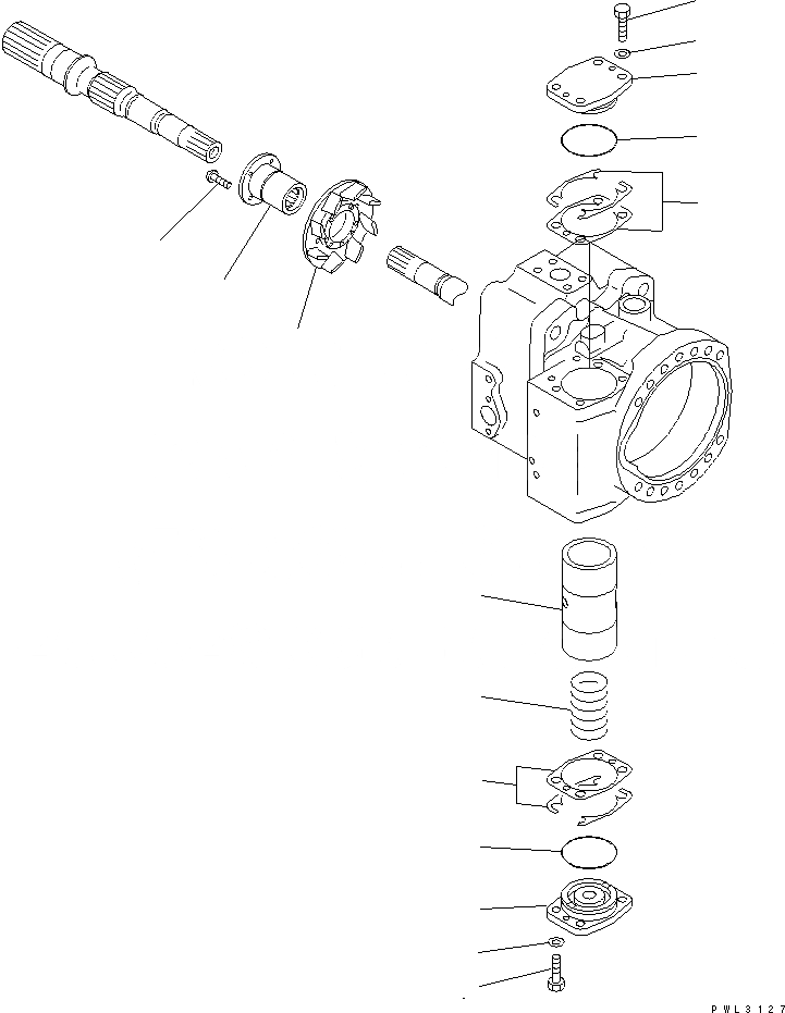 Схема запчастей Komatsu PC1800-6 - ОСНОВН. НАСОС (/) (NO. НАСОС) ОСНОВН. КОМПОНЕНТЫ И РЕМКОМПЛЕКТЫ
