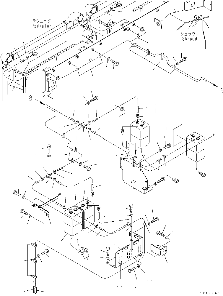 Схема запчастей Komatsu PC1800-6-M1 - ОХЛАЖД-Е (ВТОРИЧН. БАК) (/)(№-) СИСТЕМА ОХЛАЖДЕНИЯ