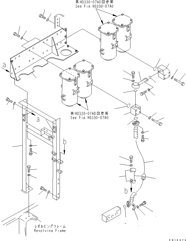 Схема запчастей Komatsu PC1800-6-M1 - ВОЗВРАТНАЯ ЛИНИЯ (ЛИНИЯ ПОВОРОТА) (КОНТРОЛЬНЫЙ КЛАПАНTO ФИЛЬТР.)(№-) ГИДРАВЛИКА