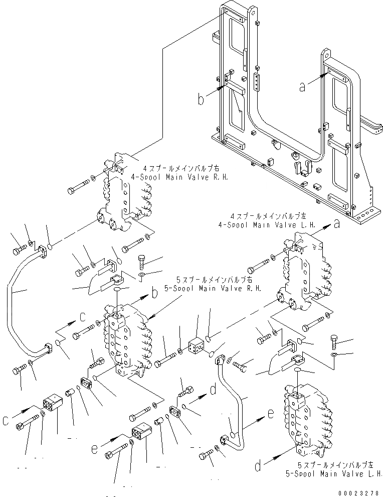 Схема запчастей Komatsu PC1800-6-M1 - ПРЯМ. ЛИНИЯ ХОДА(№7-) ГИДРАВЛИКА