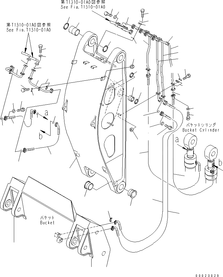 Схема запчастей Komatsu PC1800-6-M1 - РУКОЯТЬ (ДЛЯ ПОГРУЗ.)(№-) РАБОЧЕЕ ОБОРУДОВАНИЕ