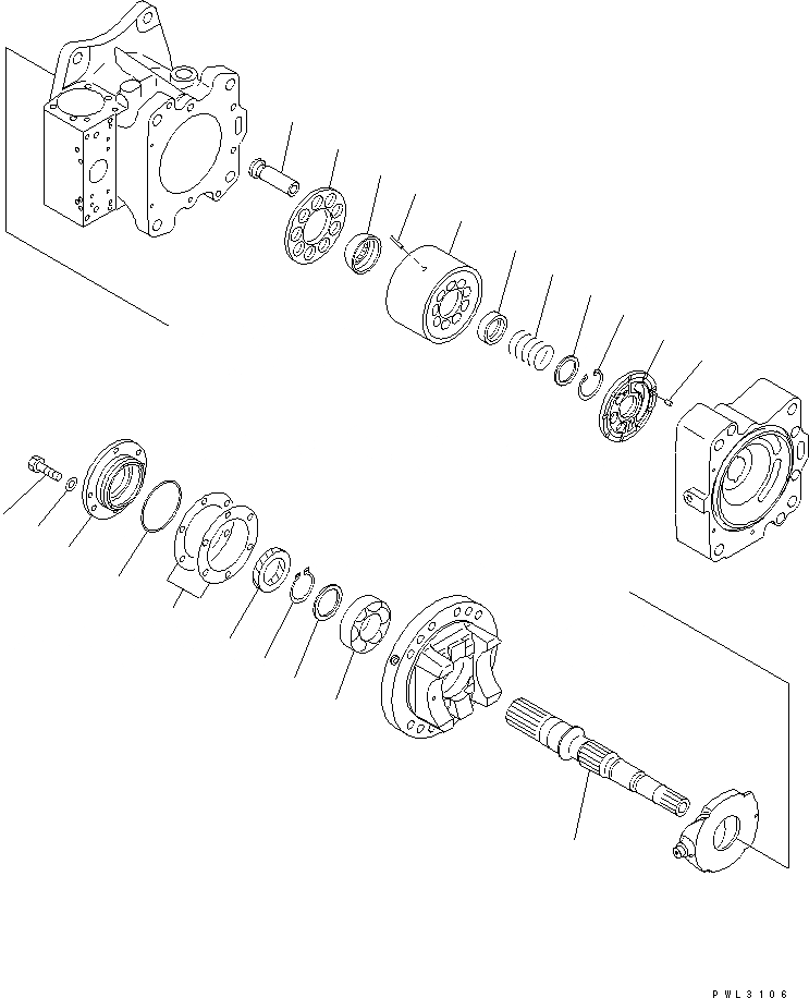 Схема запчастей Komatsu PC1800-6-M1 - ОСНОВН. НАСОС (/) (С КЛАПАНОМ TVC)(№-) ОСНОВН. КОМПОНЕНТЫ И РЕМКОМПЛЕКТЫ