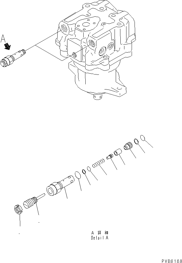 Схема запчастей Komatsu PC1800-6-M1 - МОТОР ПОВОРОТА (/)(№-) ОСНОВН. КОМПОНЕНТЫ И РЕМКОМПЛЕКТЫ