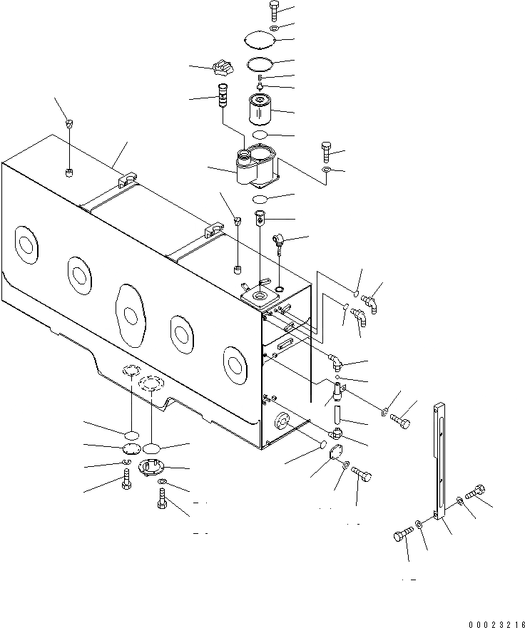 Схема запчастей Komatsu PC1800-6 - ТОПЛИВН. БАК. (С QUICK CHAGER)(№9-) ТОПЛИВН. БАК. AND КОМПОНЕНТЫ