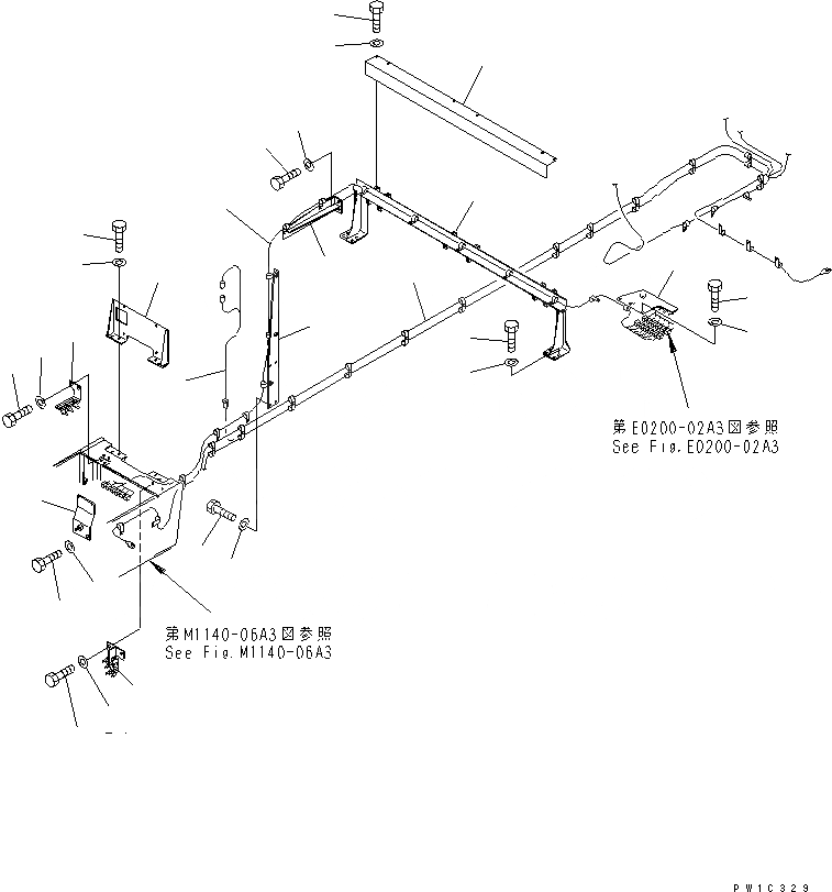 Схема запчастей Komatsu PC1800-6 - ЭЛЕКТРИКА (Э/ПРОВОДКА И КОРПУС)(№-) ЭЛЕКТРИКА