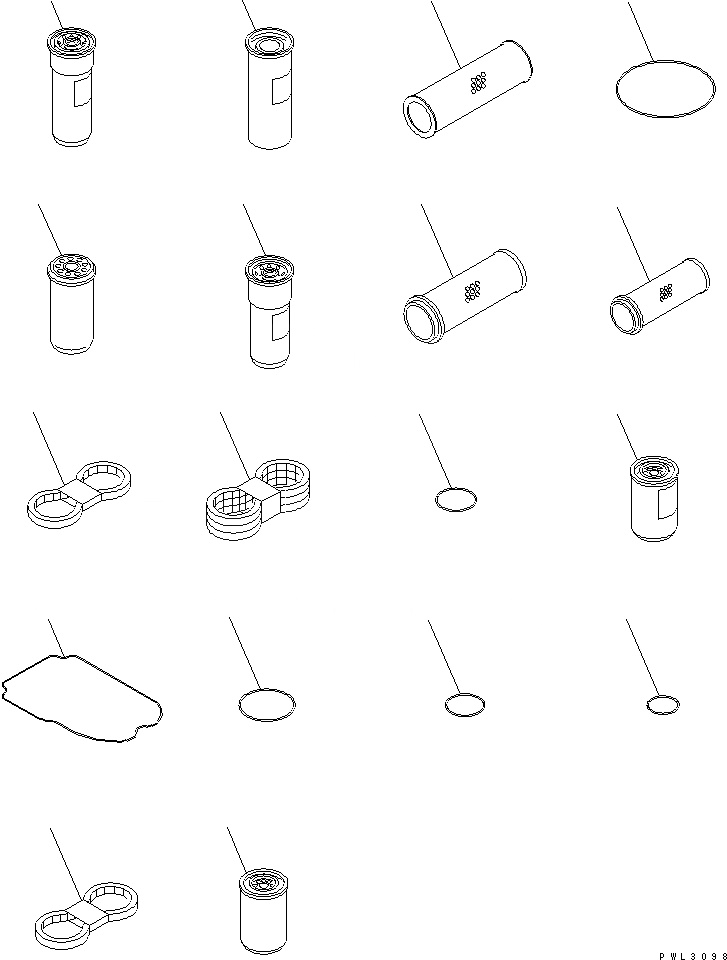 Схема запчастей Komatsu PC1800-6 - ЗАП. ЧАСТИ (США)(№-) АКСЕССУАРЫ