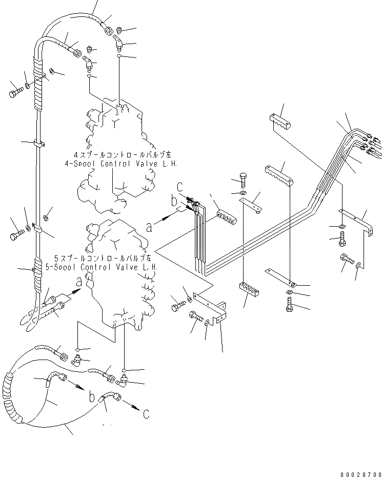 Схема запчастей Komatsu PC1800-6 - OLSS ТРУБЫ (/)(№-) ГИДРАВЛИКА