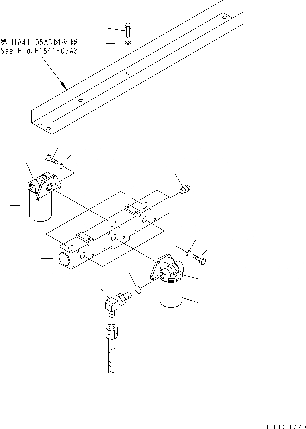Схема запчастей Komatsu PC1800-6 - ВОЗВРАТ. ТРУБЫ (БЛОК - ФИЛЬТР.) (/)(№-) ГИДРАВЛИКА