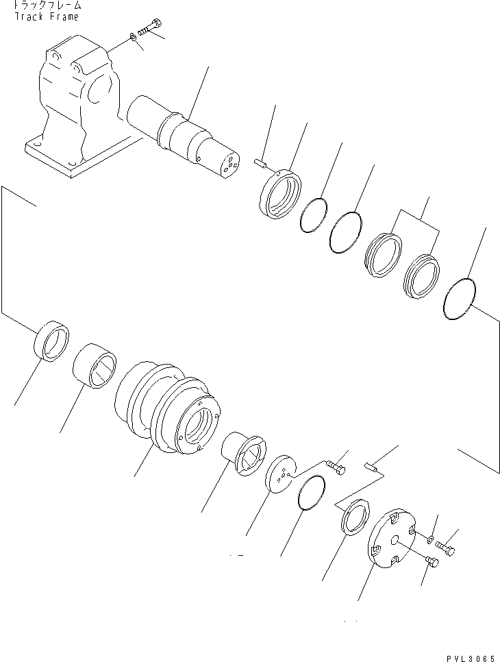 Схема запчастей Komatsu PC1800-6 - ПОДДЕРЖИВАЮЩИЙ КАТОК(№-) ХОДОВАЯ