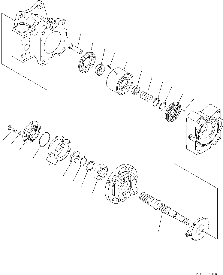 Схема запчастей Komatsu PC1800-6 - ОСНОВН. НАСОС (/) (С КЛАПАНОМ TVC)(№-) ОСНОВН. КОМПОНЕНТЫ И РЕМКОМПЛЕКТЫ
